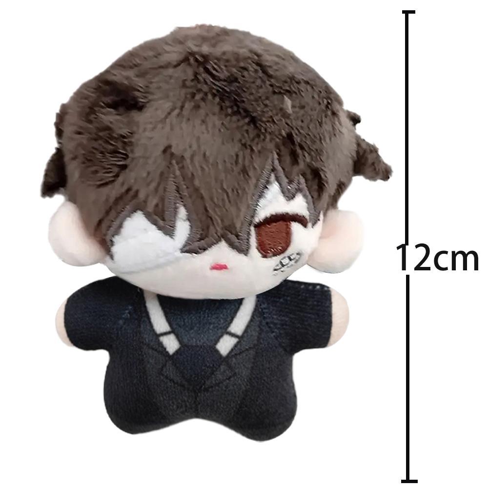12cm BSD Dazai Osamu Plush Nakahara Chuuya Nakajima Atsushi Edogawa Rampo Doll Mini Pendant Keychain Super Cute Anime Toy Gift