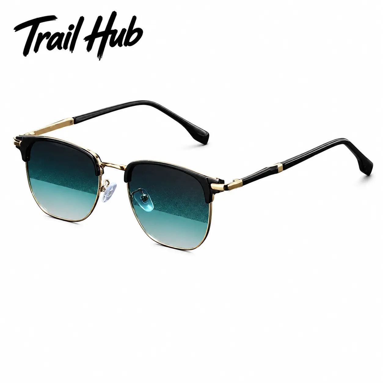 Women’s Oversized Vintage-Inspired Square Sunglasses with Blue Light Filtering Polycarbonate Lenses, Lightweight Semi-Rimless Metal Frame for Outdoor Activities, UV-Protective Fashion Eyewear Designed for Female Face Shapes