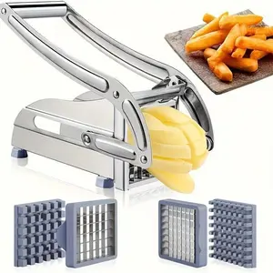 French Fry Cutter for Potatoes, Professional Grade | Durable Stainless Steel, Easy Lever Operation, Fast Cutting, Ideal for Family Meals, Parties and Batch Food Prep, Vegetable Cutter, French Fry Cutter, Stainless Steel Fruit Cutter, Potato Slicer