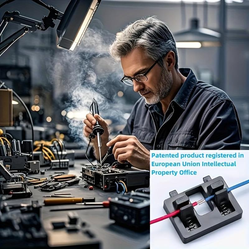 1pc Professional Wire Welding Fixture with Spring Clamp Design - Patented, Adjustable Mini Soldering Station for Quick Tightening & Release,Electrical Work Station | Adjustable Fixture | Durable Plastic Fixture, Wire Welding Station