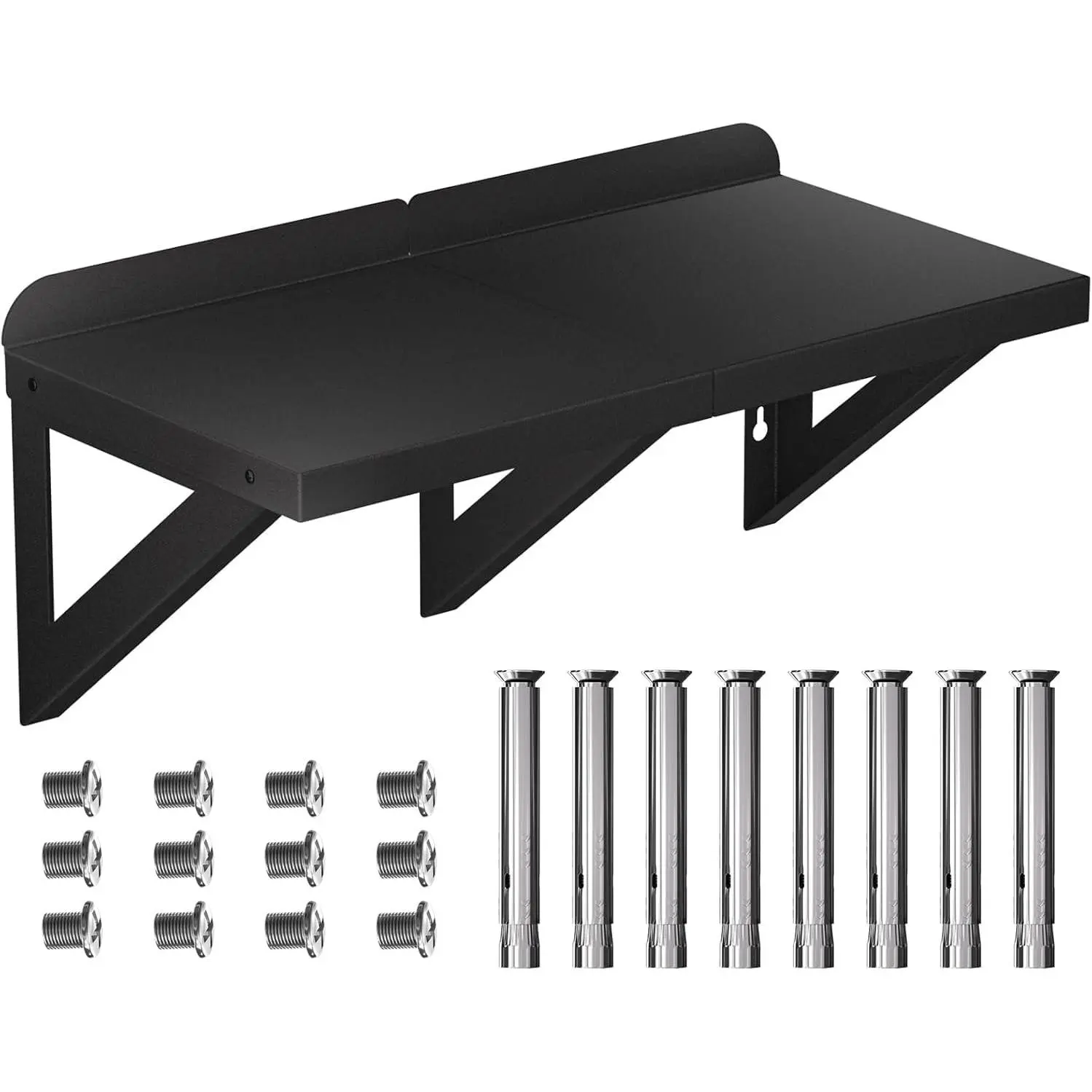 Shelf Wall Mounted 12 x 24 Inches, Commercial Shelving, 230lb Floating Shelving, Metal Shelves, Heavy Duty Storage Rack for Restaurant, Kitchen, Home, Hotel, Bar, Garage