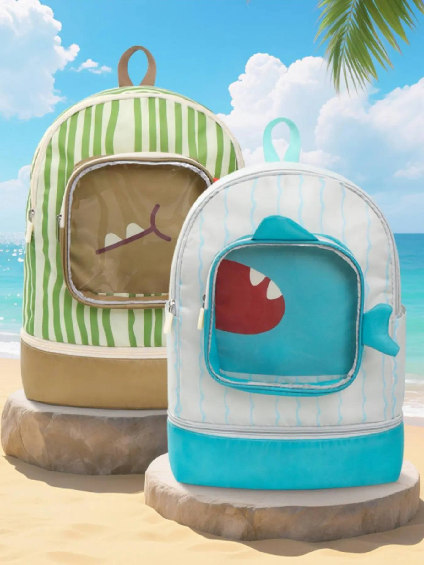 Waterproof Swim Backpack Dry Wet Separation Bag Portable Beach Storage Organizer for Swimming Equipment & Clothes