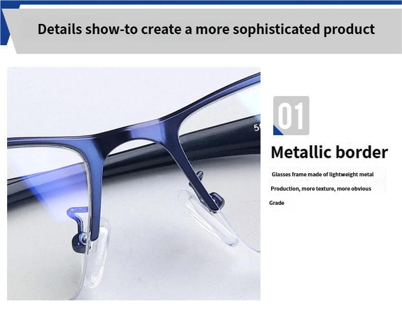 3PCS Simple Full-Frame and Half-Frame Glasses, Fashion Eyewear Frames Suitable for Prescription Lenses and Daily Styling