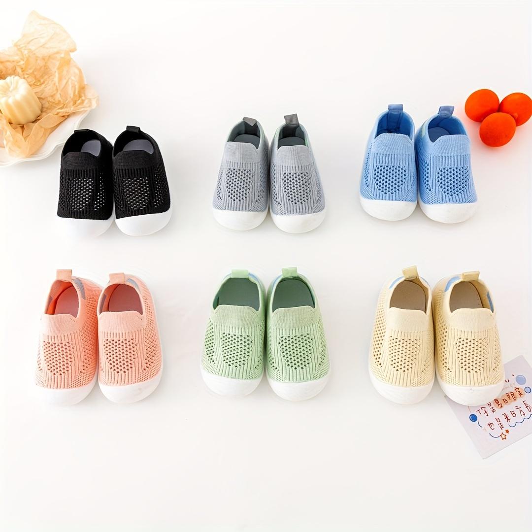 New(New)A Pair of Fashionable Breathable Mesh Solid Color Baby Walking Shoes, New Summer 2026 Style with Soft Anti-Slip Sole, 0-24 Months Slip On Toddler Training Shoes in Multiple Colors