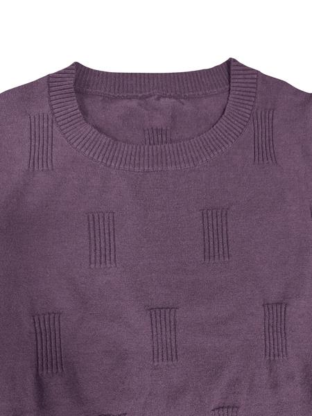 Women's Plain Round Neck Sweater, Casual Long Sleeve Jumper for Fall & Winter, Fashion Ladies' Knitwear for Daily Wear, Top