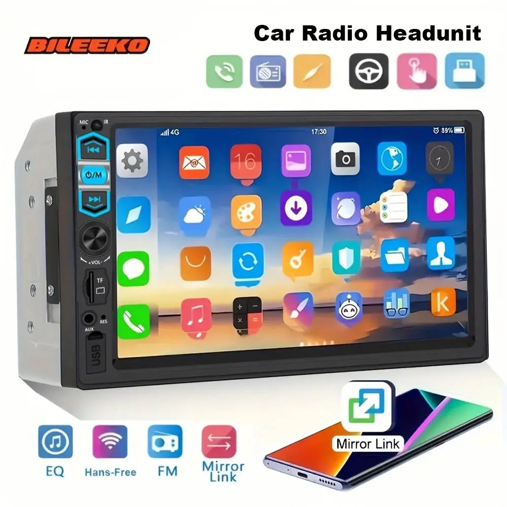 Touchscreen Car Mp5 Player 2din Universal Model, Bluetooth-compatible Radio, Multi-Function Audio Video Host, Digital Signal/network Media Type, Head Unit