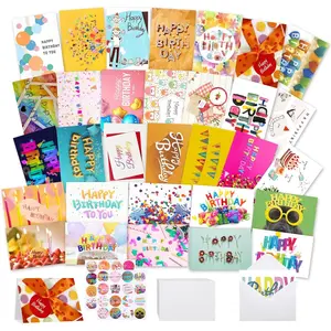 32 PCS 4x6 Assorted Happy Birthday Cards Bulk with Envelopes