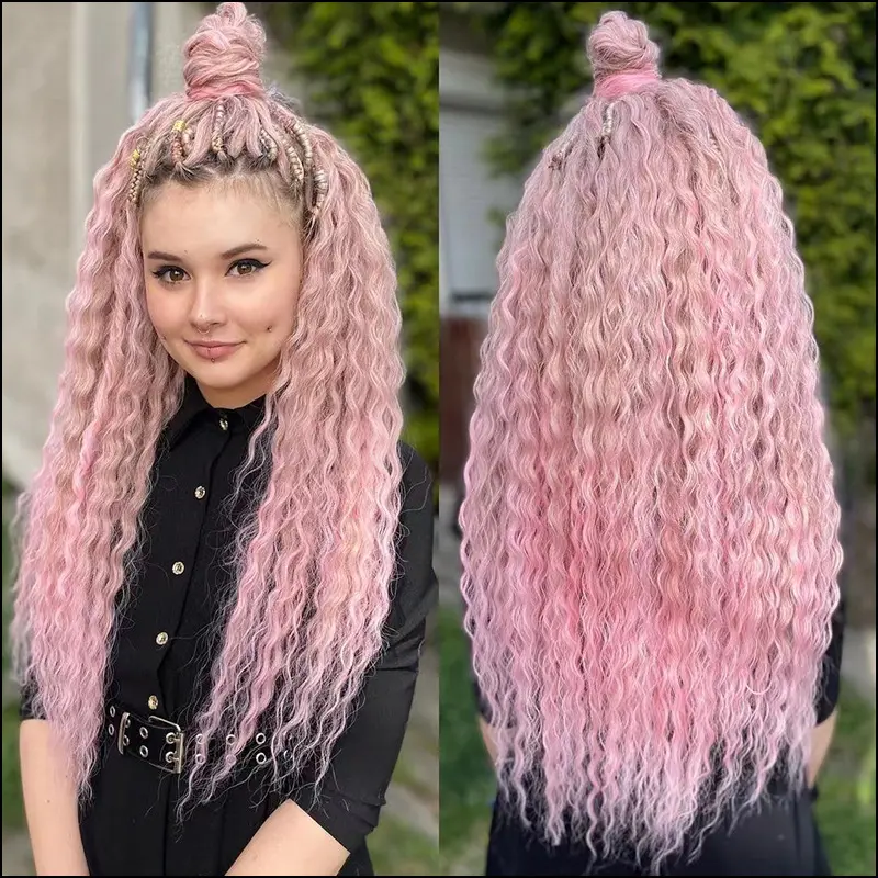 Synthetic Hair Extension Wig Piece - Long Latin American Arie Curl Style Fashion Accessory