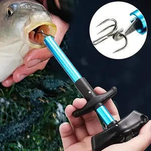 T-Shaped Fish Hook Remover Tool – Quick Release Stainless Steel Hook Disgorger, Easy Grip Extractor for Fly Fishing, Solo Camping, Picnic Aesthetic Outdoor Adventures, Must-Have Fishing Accessories