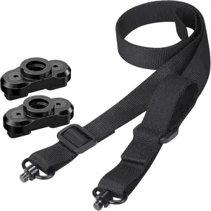 Two-point traditional load-bearing shoulder straps with QD quick-release swivel buckles, suitable for backpacks and other gear.