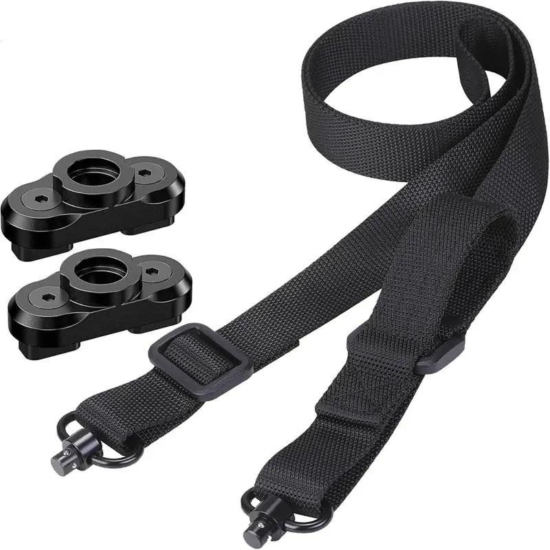 Two-point traditional load-bearing shoulder straps with QD quick-release swivel buckles, suitable for backpacks and other gear.
