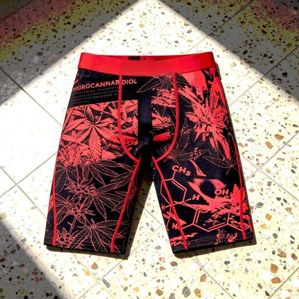 Mens Streetwear Boxer Briefs Ice Silk Compression Underwear Quick Dry Breathable Seamless Athletic Performance Fit