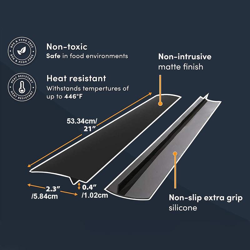 Silicone Gap Sealing Strip, 1-Pack High-Temperature-Resistant Countertop Seal, Prevent Spills & Keep Kitchen Gaps Clean