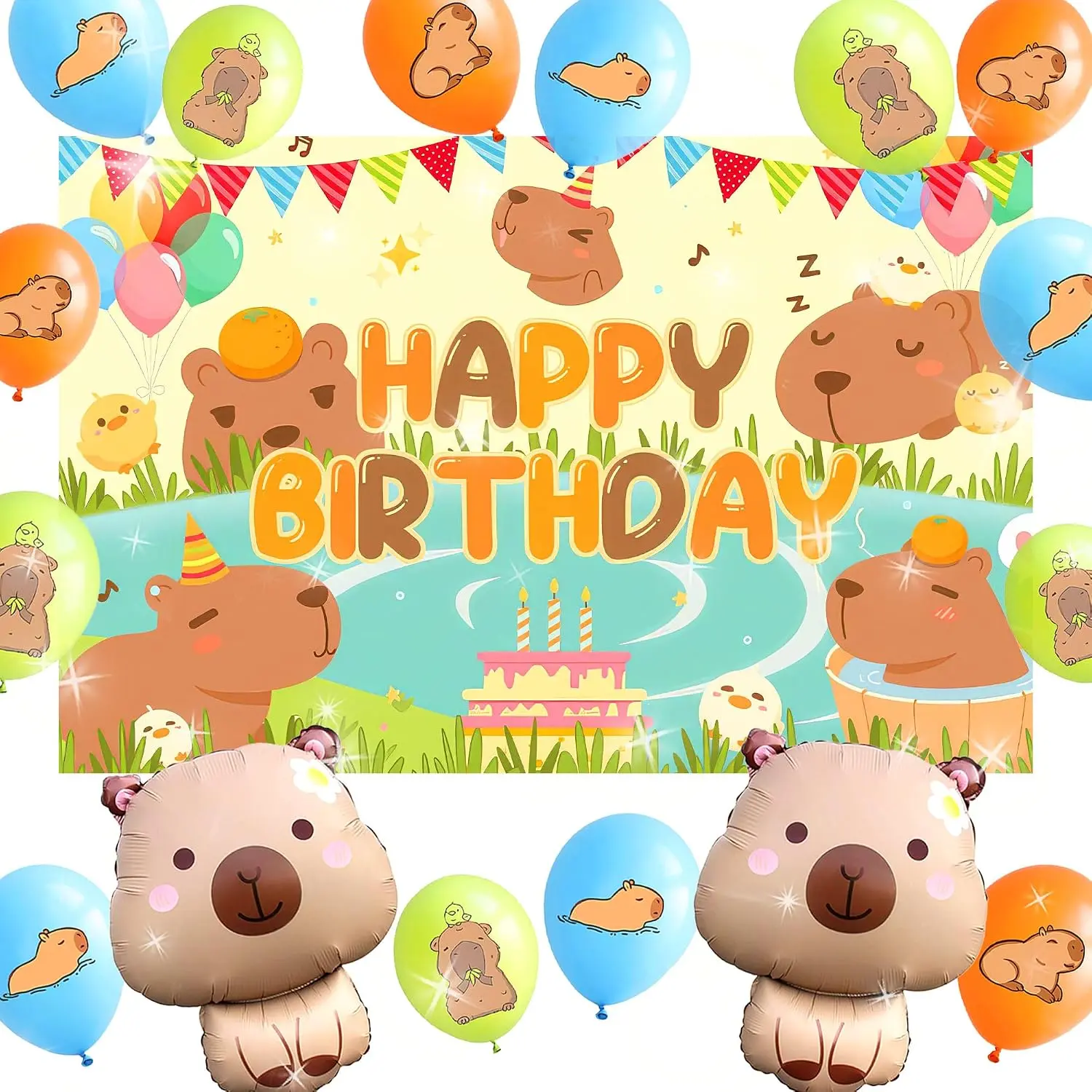 Capy Birthday Decoration Capy Photo Background Capy Balloon Banner | Capy Birthday Decoration Capy Photo Background Capy Birthday Party Backdrop Balloon Banner