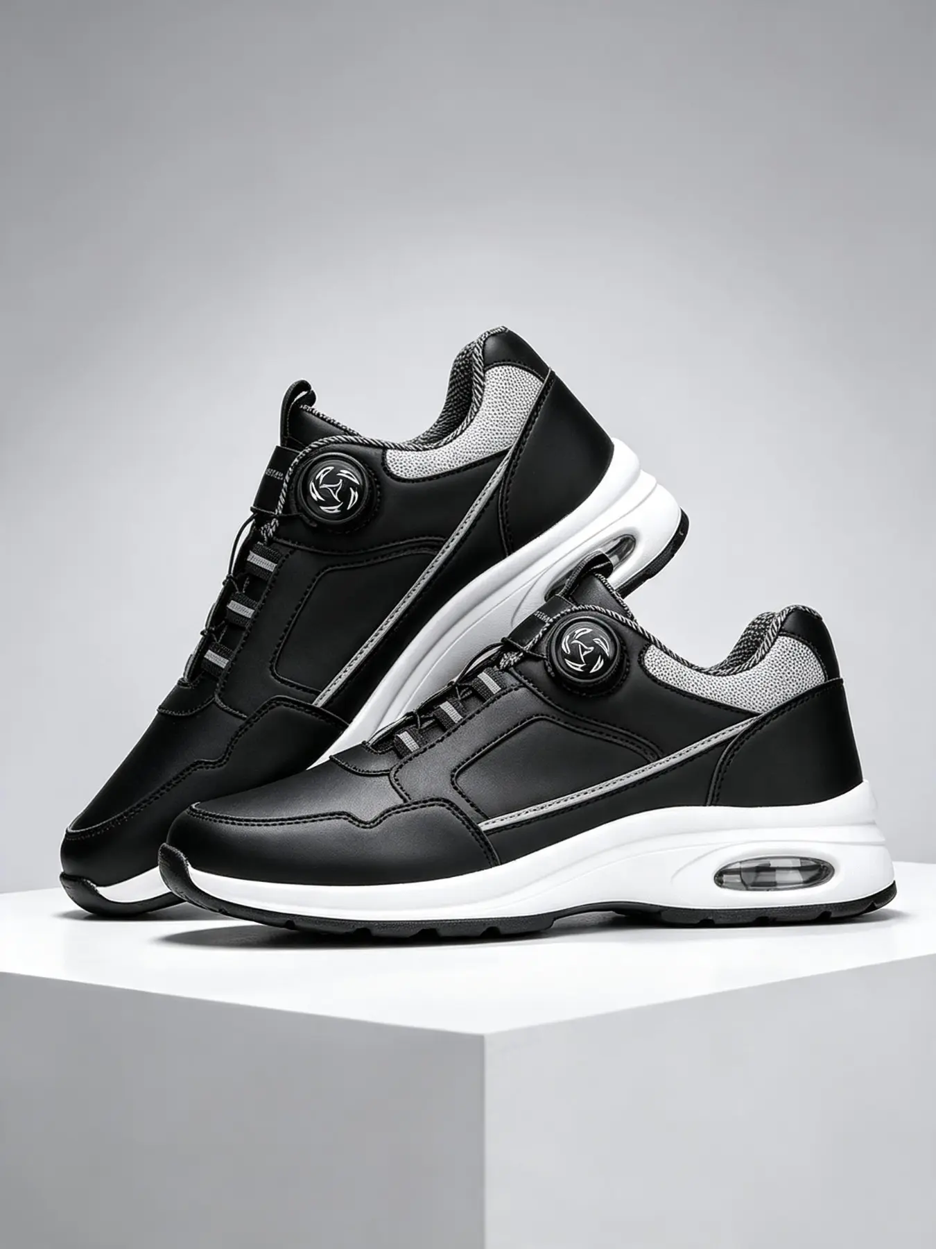 Youth Men's Golf Shoes, Waterproof Anti-Slip, Breathable Leather, Wide Fit, Round Toe, All Seasons, Casual Business, Trendy Fashion