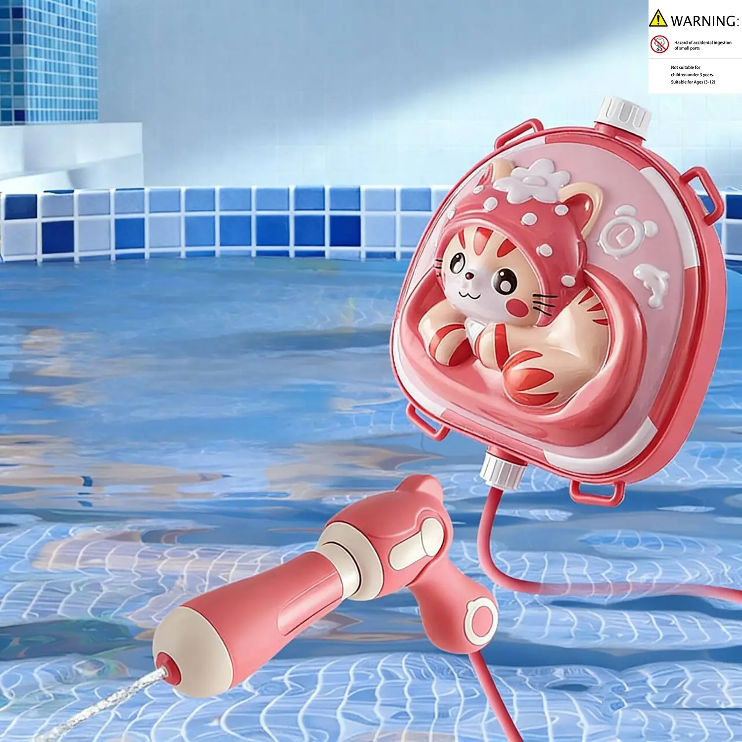 Backpack Water Gun Toy, Summer Pull-String Sprayer, Beach Water Battle Play Toy, Large Capacity Water Gun, Fun Outdoor Activity