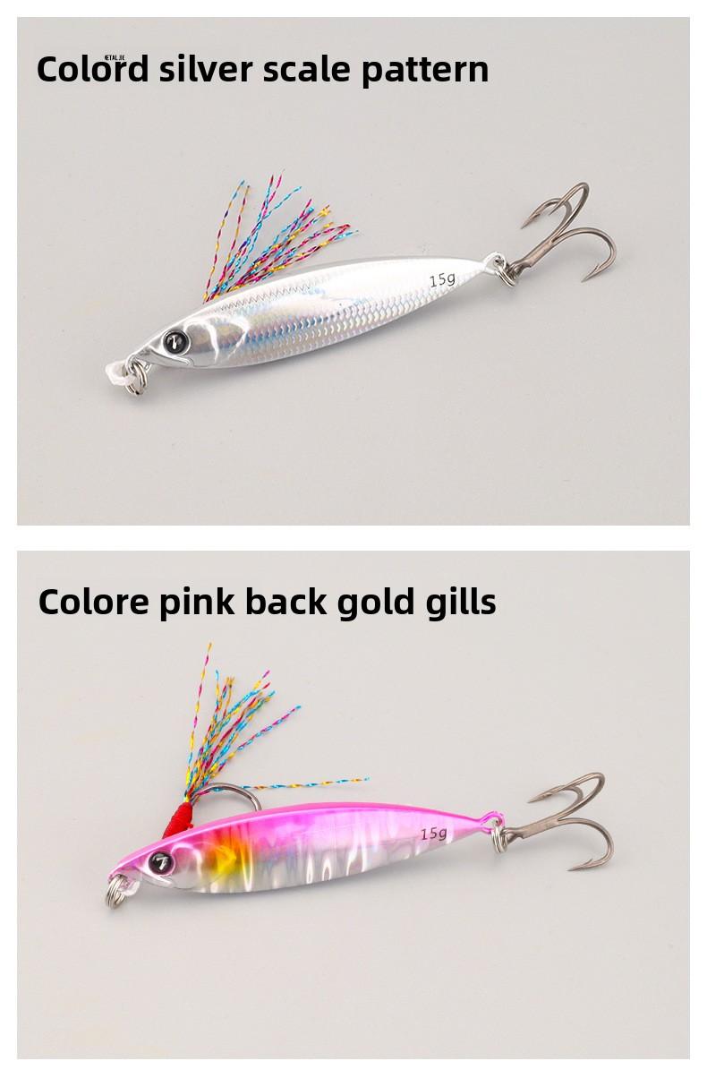 TWM Wave Shore long-range lure, floating metal lure, artificial bait, lead fish metal fishing gear, suitable for fishing for flagfish