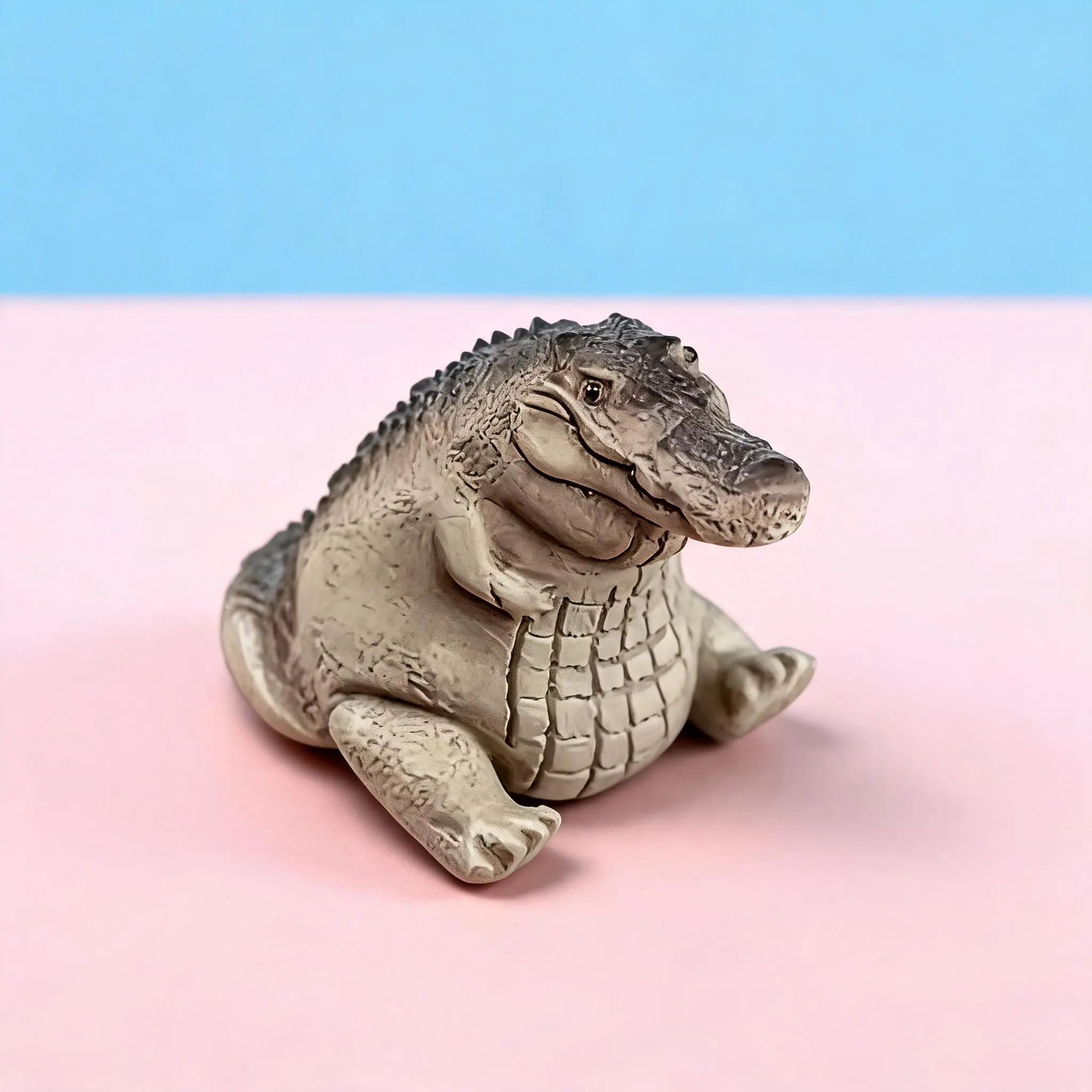 Mini Cute Crocodile Resin Desktop Decoration, Adorable Home Office Desk Ornament, Trendy Miniature Animal Figurine Gift Idea, Home Decor Accessory