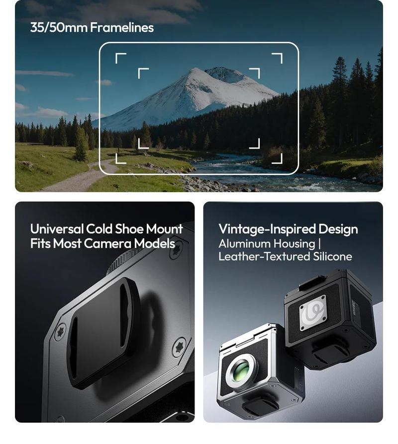 Ulanzi VF01 Waist-Level Viewfinder 35/50mm Framelines 28mm Focal Length 3-element Lens Group for Camera Enthusiasts