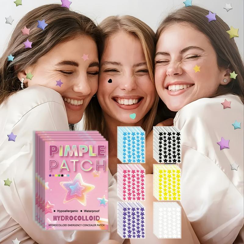 480 Pcs Hydrocolloid Pimple Patches for Face, Hypoallergenic Acne Spot Stickers with Tea Tree, Salicylic Acid and Cica Oil in Cute Colorful Star Shapes 480 Pcs Hydrocolloid Pimple Patches for Face, Hypoallergenic Acne Spot Stickers with Tea Tree, Salicylic Acid and Cica Oil in Cute Colorful Star Shapes