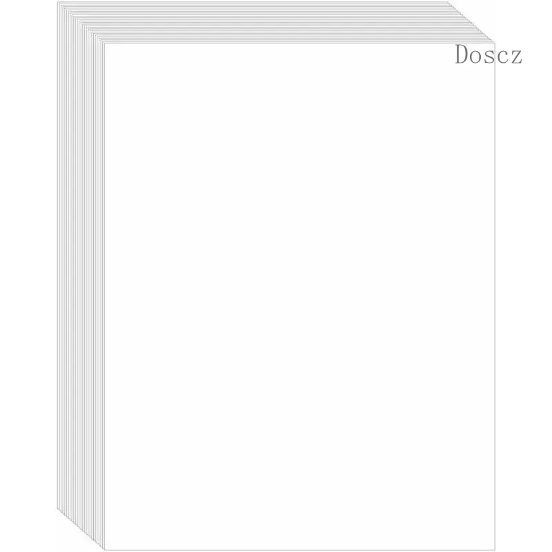 32 Sheets Adhesive Label Paper - 8.5x11 Size Full Sheet Labels for Printer, Address & Shipping Use