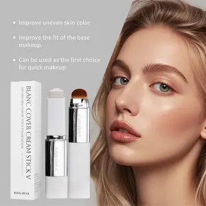 Dual-Ended Color-Changing Foundation Stick, Waterproof Long-Lasting, Flawless Coverage, 13g Large Capacity, Premium Simple Packaging