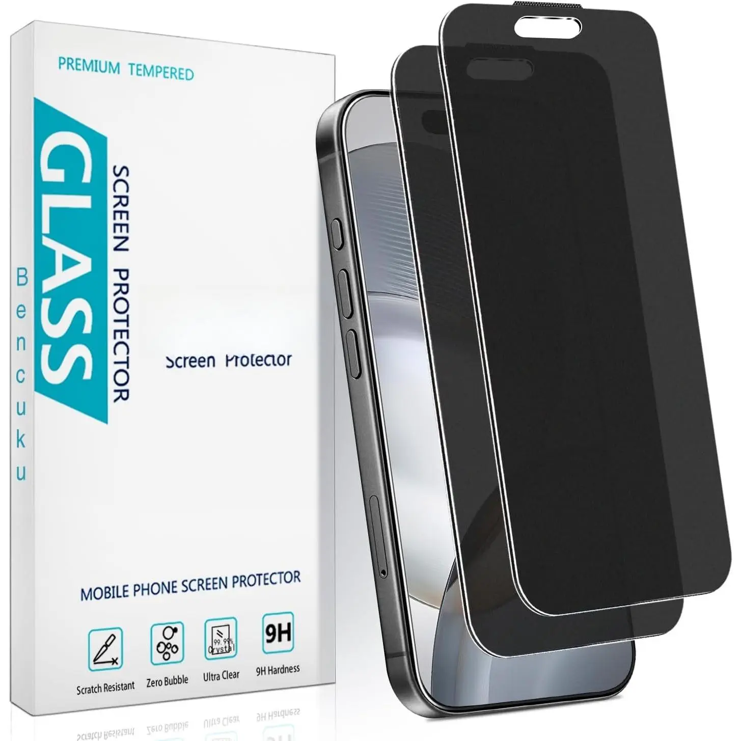 2 Pack Matte  Screen Protector for  16 Pro Max | Anti Spy Tempered Glass, Anti Glare, Anti Fingerprint, Smooth as Silk