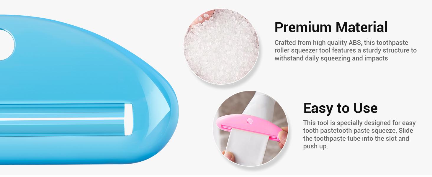4PCS Toothpaste Squeezer, Colorful Plastic Toothpaste Tube Squeezer Toothpaste Dispenser HangingTube Squeezer Tool, Toothpaste Clip for Bathroom, Suitable for Toothpaste, Cream, Cosmetics