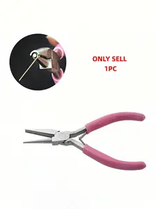 1Pcs Professional Round Concave Stainless Steel Pliers for Jewelry Making - Mini Precision Wire Looping & Bending Tool, Ideal DIY Hand Tool for Craft Hobbyists
