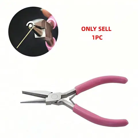 1Pcs Professional Round Concave Stainless Steel Pliers for Jewelry Making - Mini Precision Wire Looping & Bending Tool, Ideal DIY Hand Tool for Craft Hobbyists