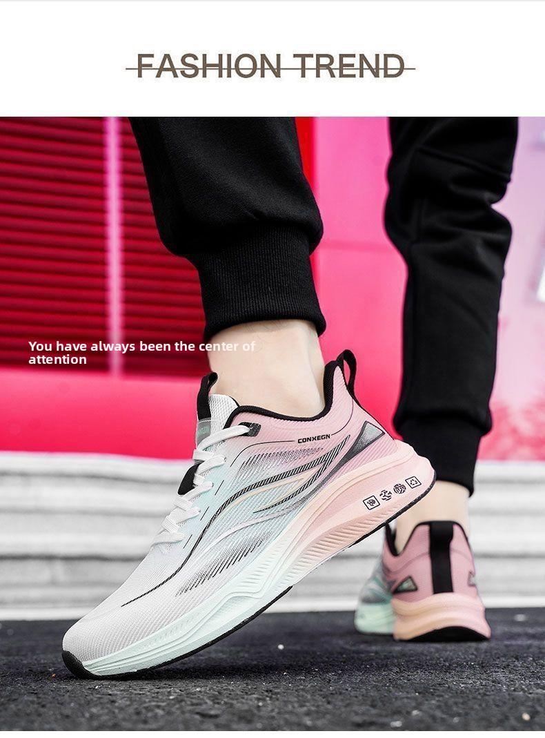 Plus-size men's shoes 2026 new model breathable casual student shoes fashionable versatile sports shoes shock-absorbing outdoor running shoes