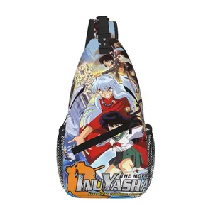 Inuyasha Lightweight Chest Sling Bag for Everyday Use Outdoor Camping Business Travel Cartoon Casual Merch Shoulder Backpack for Tablet Gift for Men Women and Kids