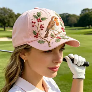 Lightweight Breathable Curved Brim Baseball Hat, 3D Bee Butterfly Flower Print Outdoor UV Sun Visor Cap for Daily Travel Beach