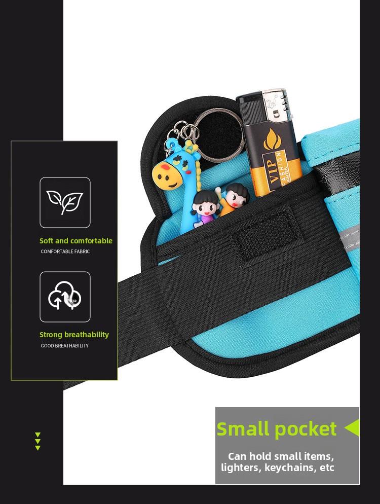 Creative sports and leisure fanny pack, waterproof and shockproof personal mobile phone bag, a kettle must be brought for outdoor riding and running
