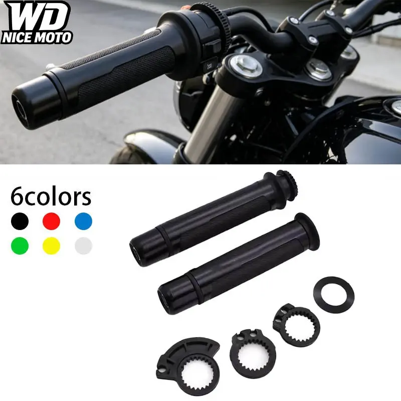 Wd Nice Moto 7/8inch Cnc Universal Motorcycle Handlebar Grip Ends Cover, Compatible with Vstrom 650, Ninja 300, Beta, Mt 03, Cg125