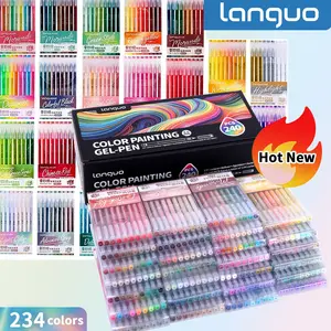 Blue Fruit Gel Pen Set, 234 Colors, 240 Pens, 0.6mm Fine Tip, Large Capacity, Ideal for Scrapbooking, Art, Student DIY Crafts
