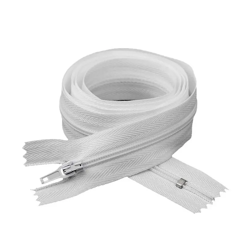 Metal Dual-Head Zipper for Jackets, Multiple Lengths Available, Fabric Strip, Wide Nylon Lace Invisible Bedspread Zipper, 1pc
