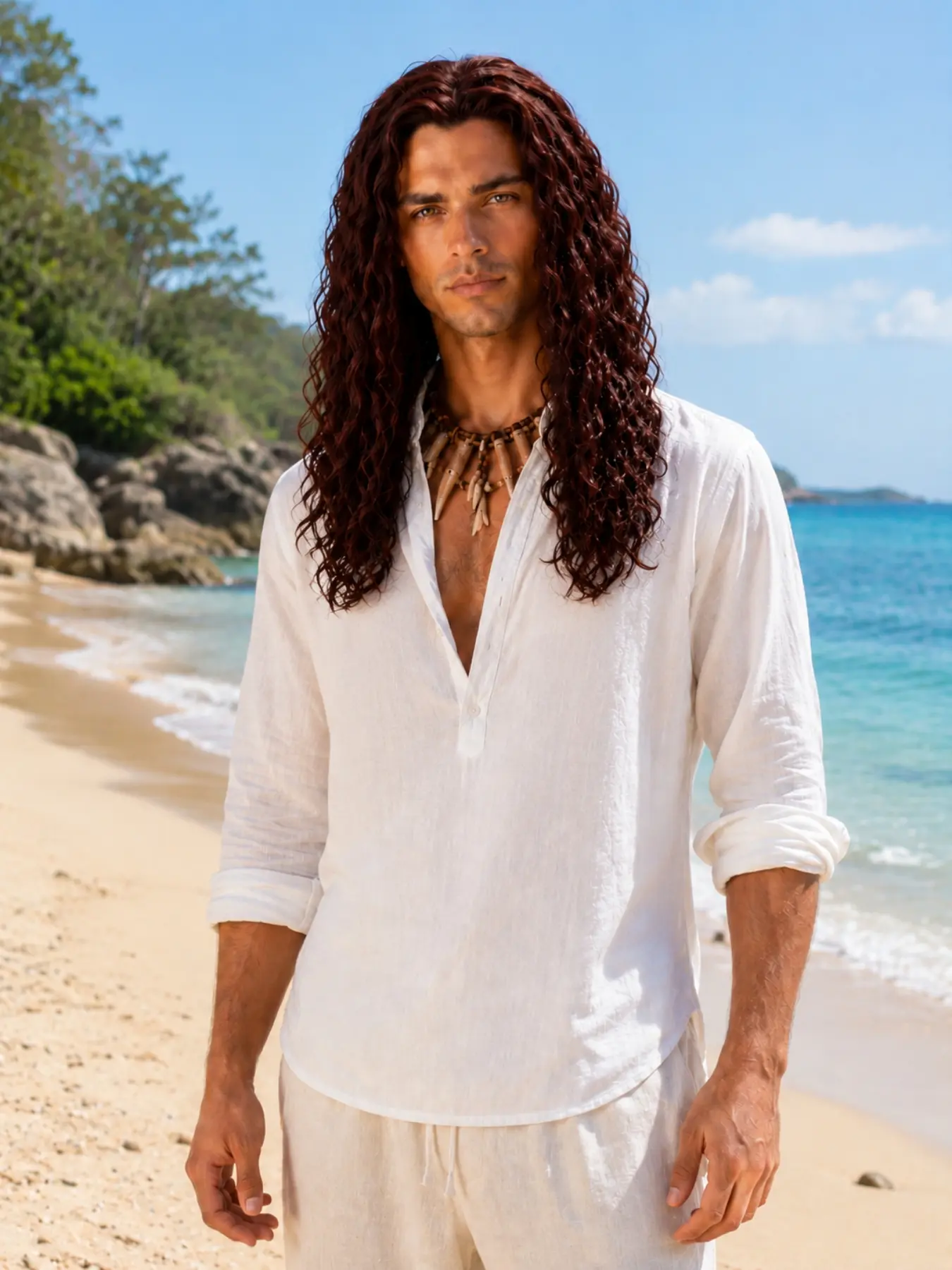 24-Inch Deep Long Curly Wig, Synthetic Fiber, Ideal for Role Play, Daily Wear, Parties, Versatile Styling Needs