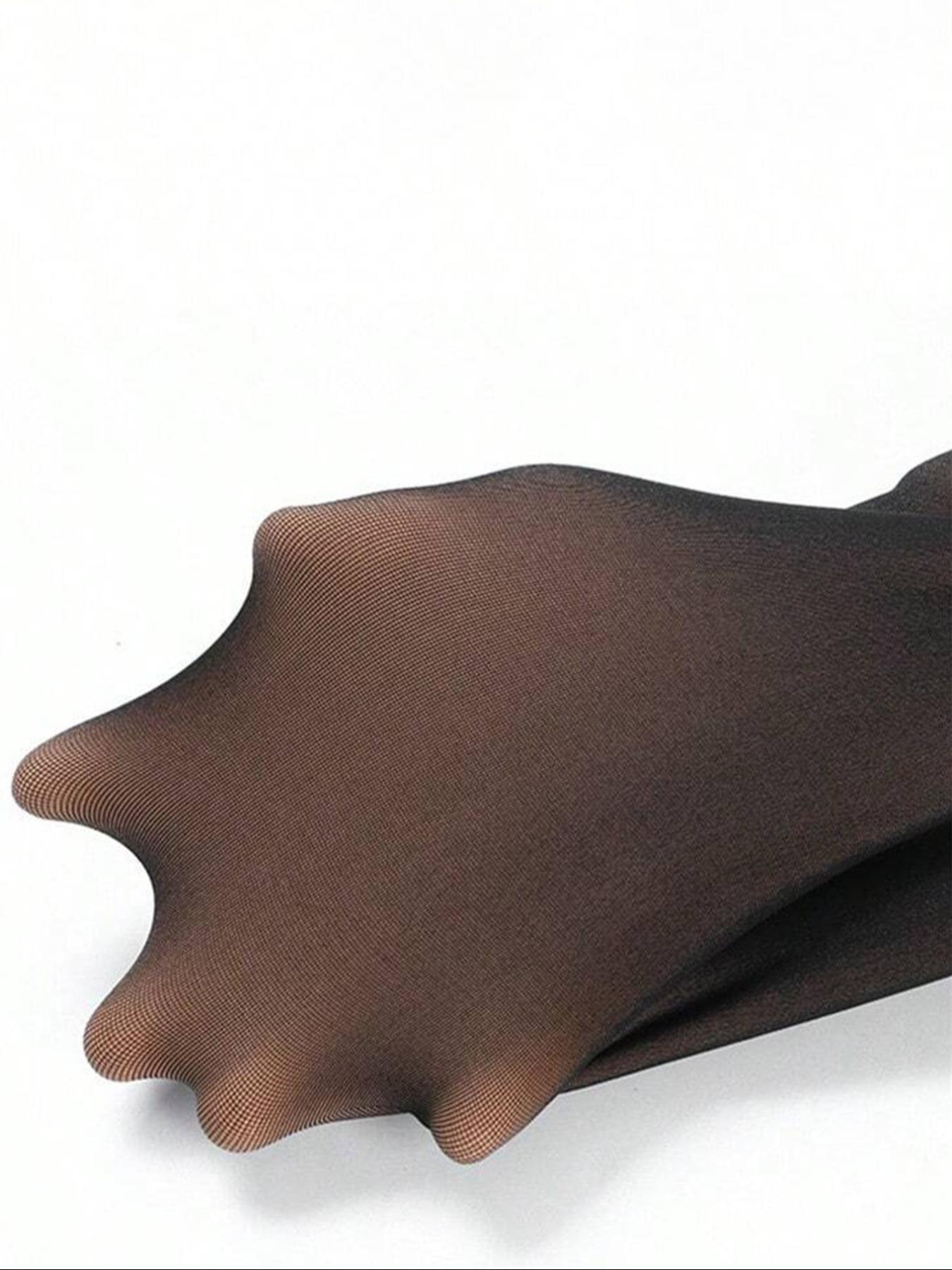 Women's Solid Color Thermal Lined Tights, Casual Comfy High Stretch Warm Pantyhose for Daily Wear, Ladies Tights for Fall & Winter