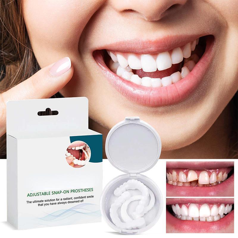Adjustable Denture Teeth Set Perfect Fit Teeth Whitening Snap On Silicone Portable Denture Braces Decorate Gaps Smile Veneers Adjustable Denture Teeth Set Perfect Fit Teeth Whitening Snap On Silicone Portable Denture Braces Decorate Gaps Smile Veneers