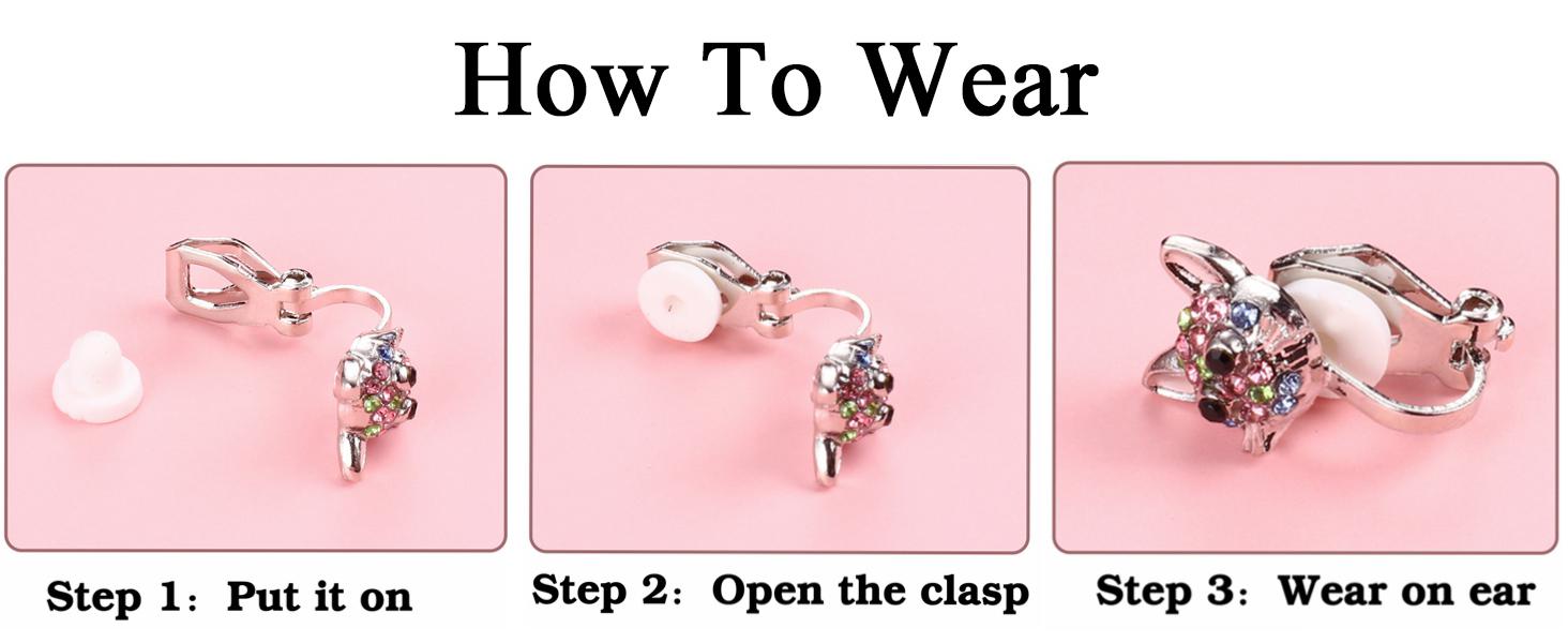 Fansilver Clip on Earrings for Women Flower Butterfly Turtle Star Heart CZ Clip Earrings Set Silver Non-Pierced Earrings Pack for Teens s 12 Pairs