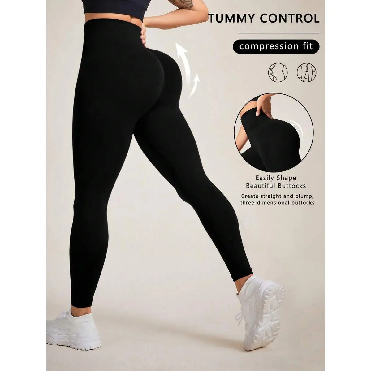 Women's High-Waist Leopard Print Elastic Seamless Leggings - Tummy Control Sporty Sports Bottoms with Pockets, Flared Bootcut for Daily Wear & Yoga