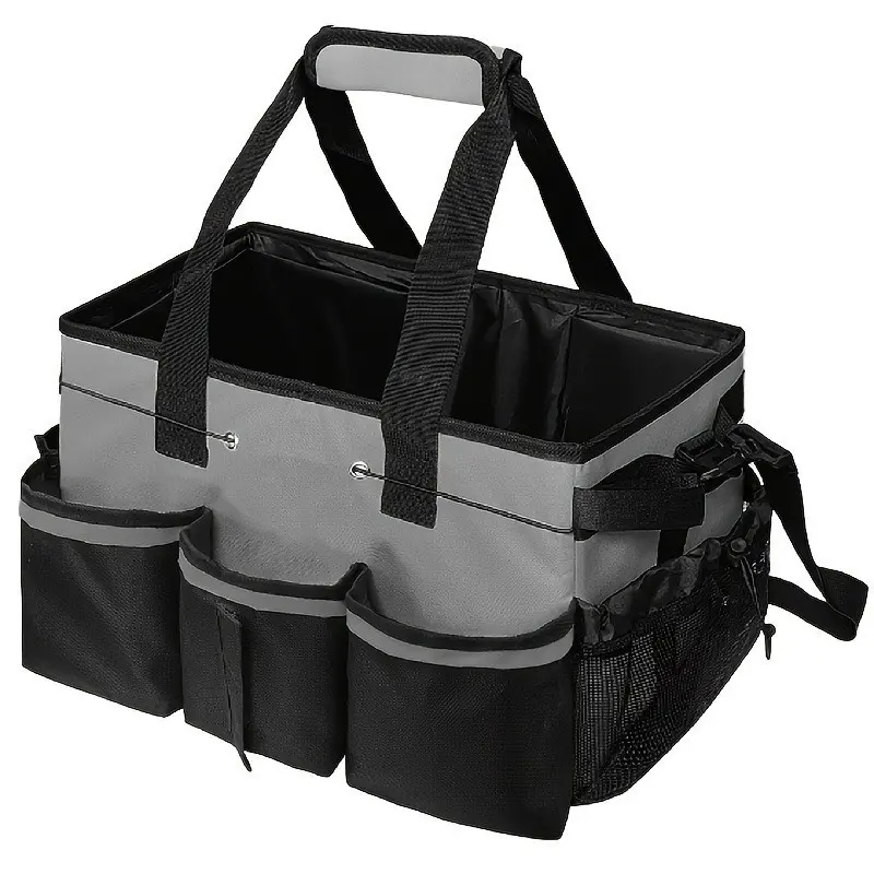 Open-Top Handheld Tool Kit, Durable Oxford Fabric Multi-Pocket Repair Tool Bag, Car Electrical Worker Multifunctional Storage Basket