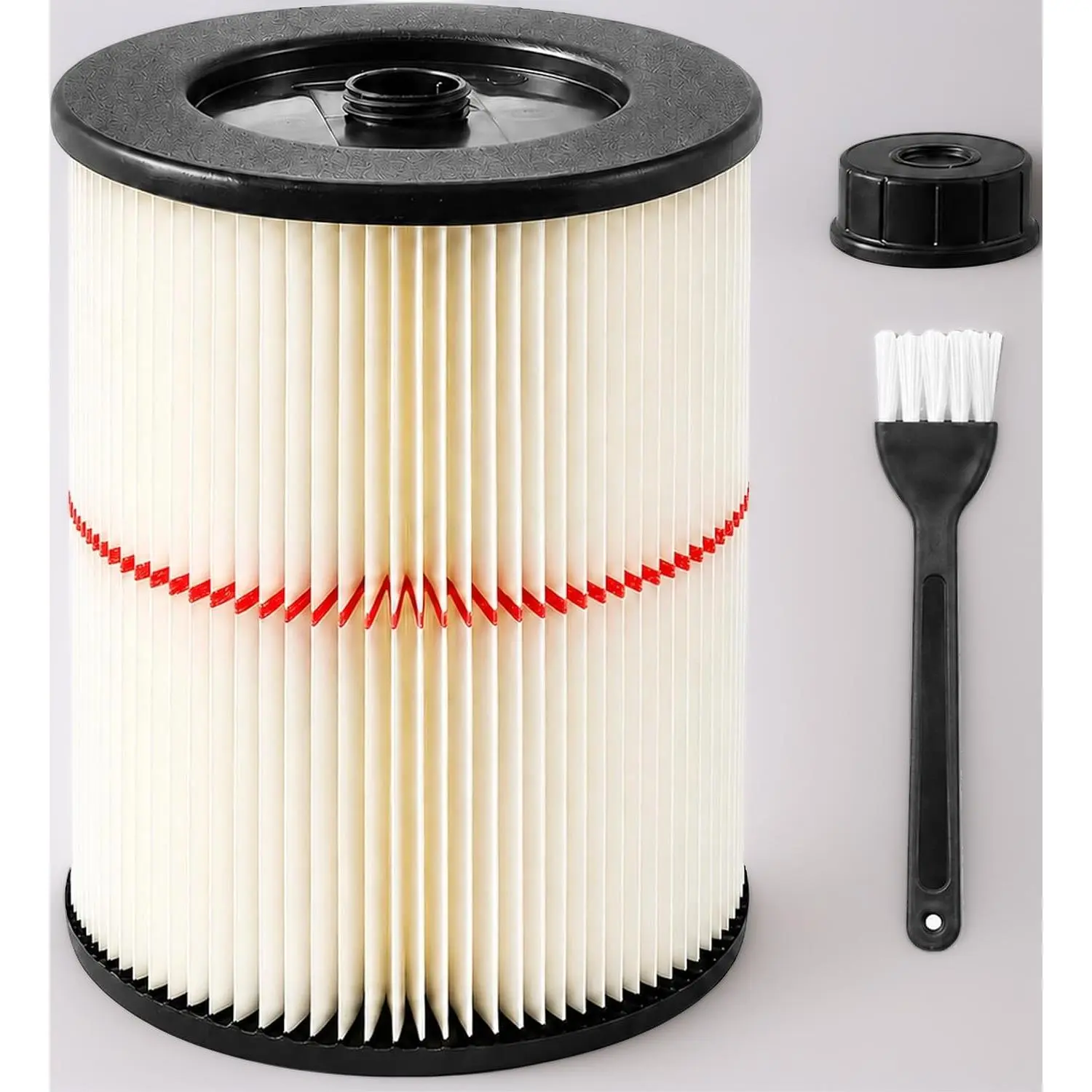 Washable Reusable 17816 Vacuum Filter, Replacement for Craftsman Shop Vac 5-32 Gal & Ridgid VF4000, Includes Cleaning Brush