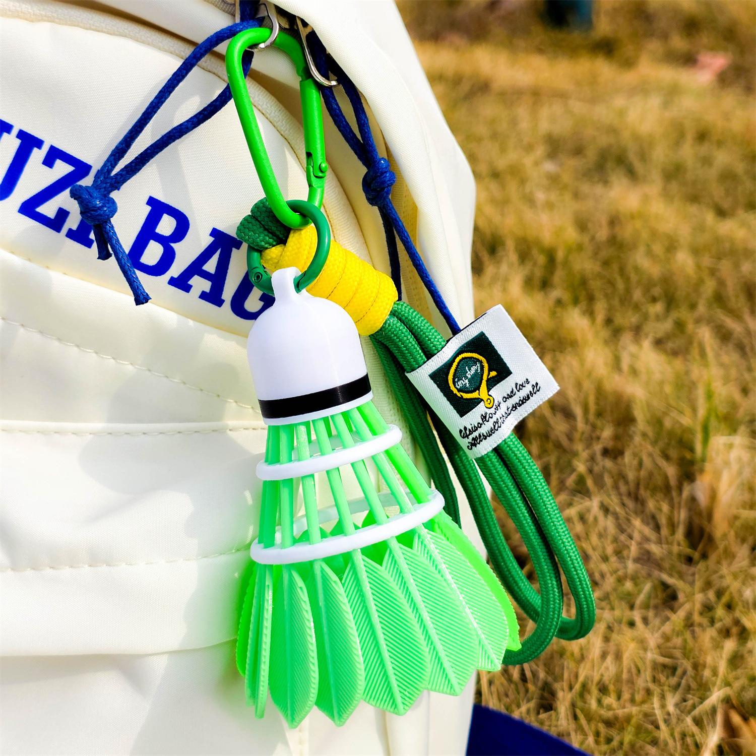 3D Printed Rainbow Badminton Charm, Daily Bag Pendant for Home & Outdoor Use