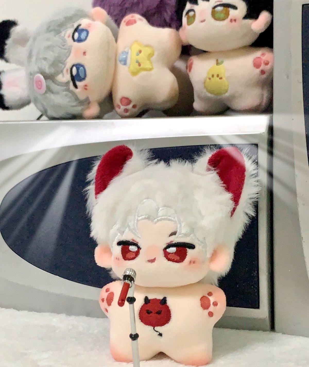 Love and Deepspace Rafayel 10cm cotton doll Xavier Zayne Sylus Caleb Cartoon peripheral decoration keychain Plush nude doll Gift