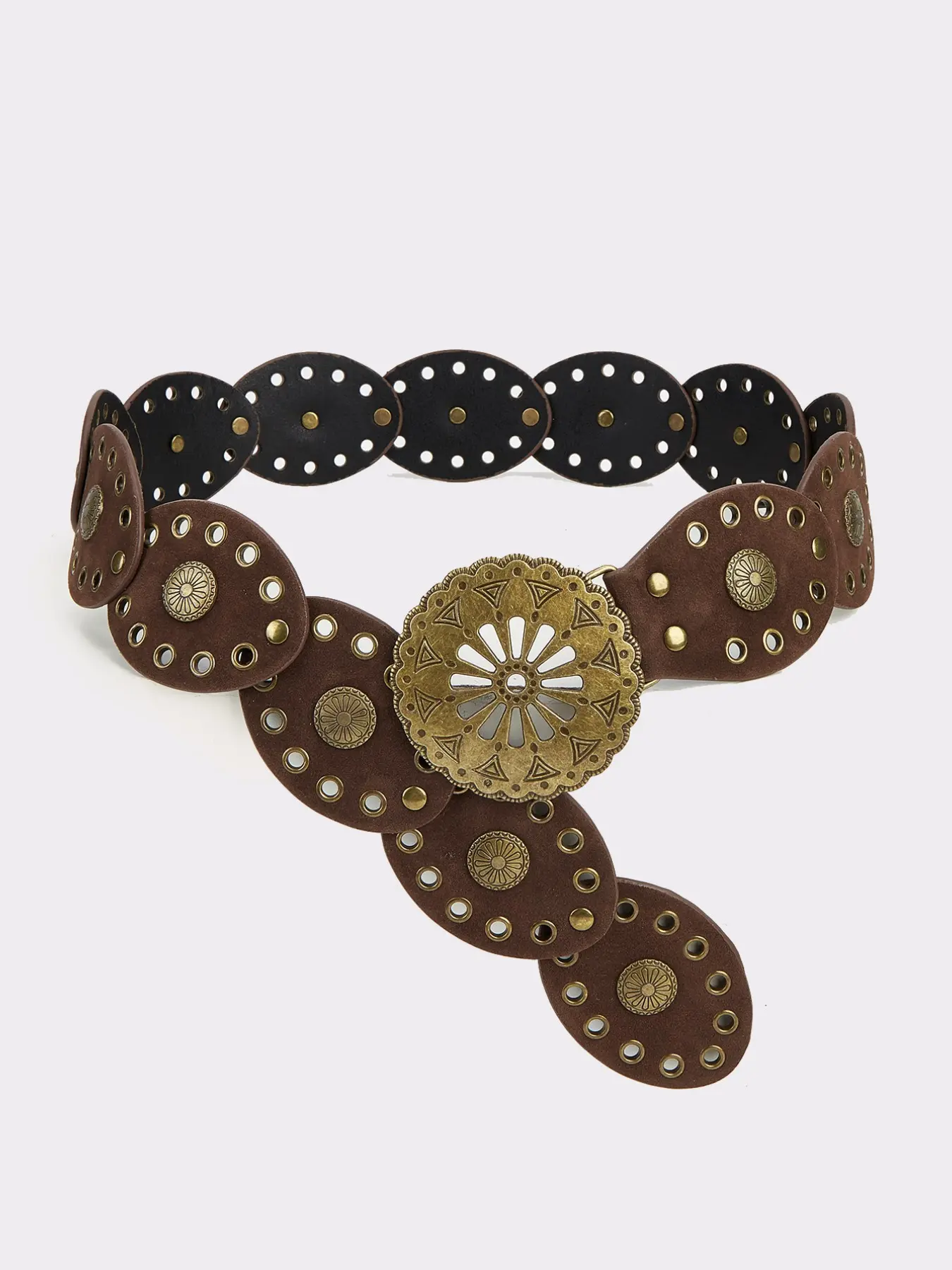 Women's Vintage Suede Belt, Western Y2K Studded Chunky Belt, Perfect for Dresses, Pants, Parties, Music Festivals, Holiday Gifts