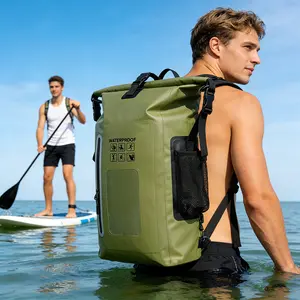 New wet and dry separation waterproof outdoor sports backpack, fishing and camping creek traceability bag, swimming and rafting waterproof backpack