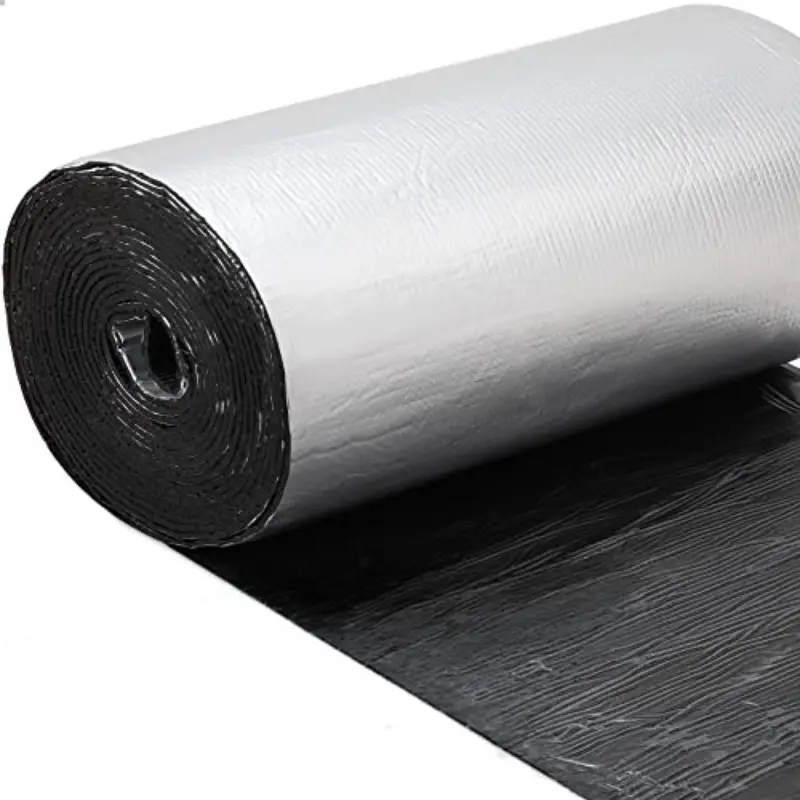 Self-Adhesive Aluminum Foil Foam Insulation Roll, Waterproof Thermal & Sound Insulation Mat for Car, RV, Wall, Roof & Pipes