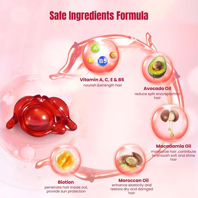 20 40 60 80 100 Capsules Hair Serum Non Rinse Nourishing Moisturizing Comfort Haircare Hair Oil Capsules for All Hair Type